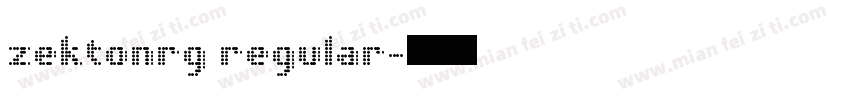 zektonrg regular字体转换